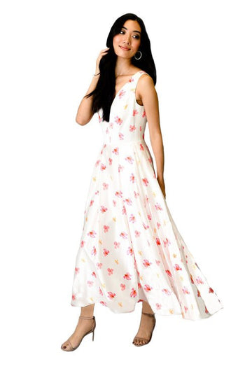 Women's Formal Floral Midi Dress Elegant Smart Buyer