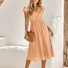 Womens V Neck Ruffle Sleeve Summer Dress Elegant Smart Buyer