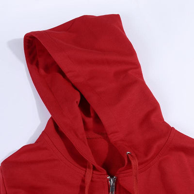 Long Sleeve Two Piece Suit Jumpsuit Women Red Autumn Winter